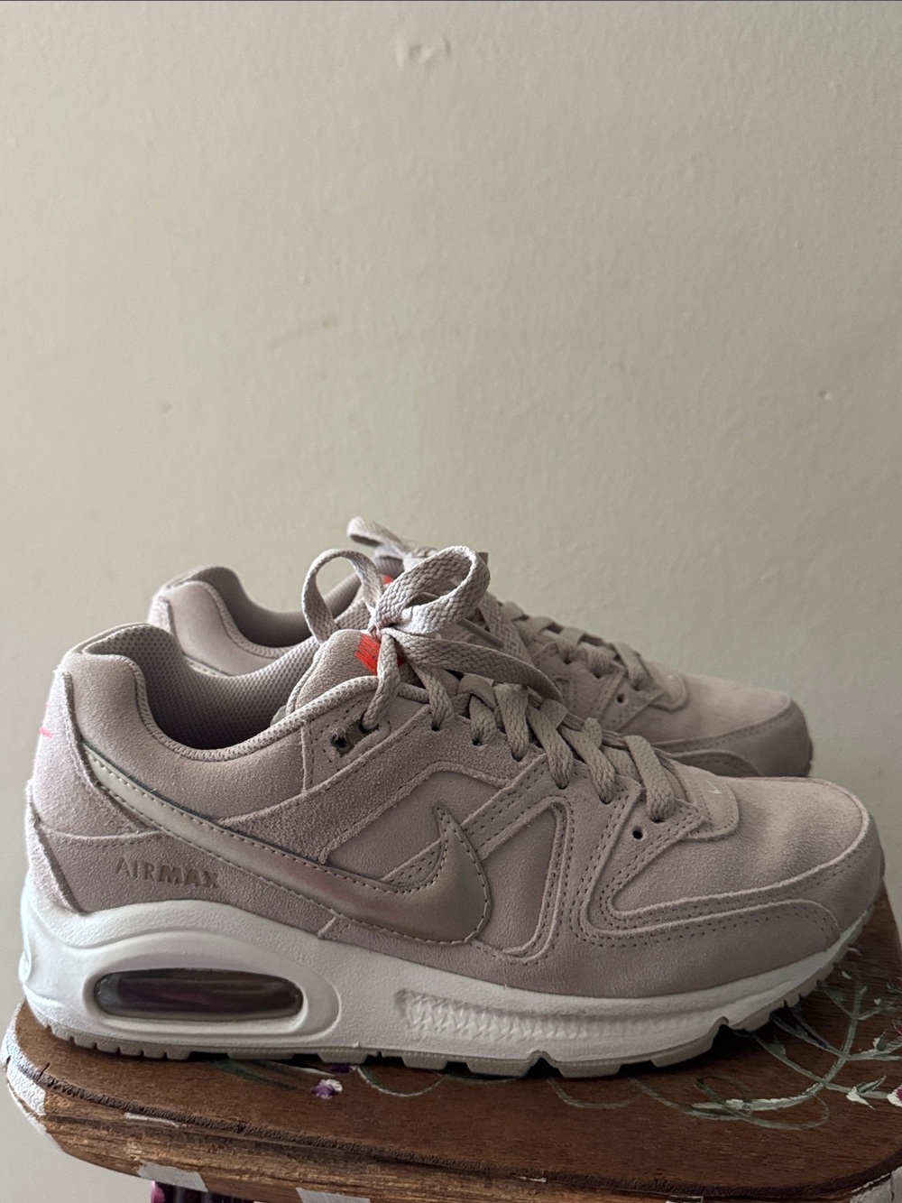 Nike Air Max Women's Suede Sneakers in Light Mauve